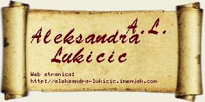 Aleksandra Lukičić vizit kartica